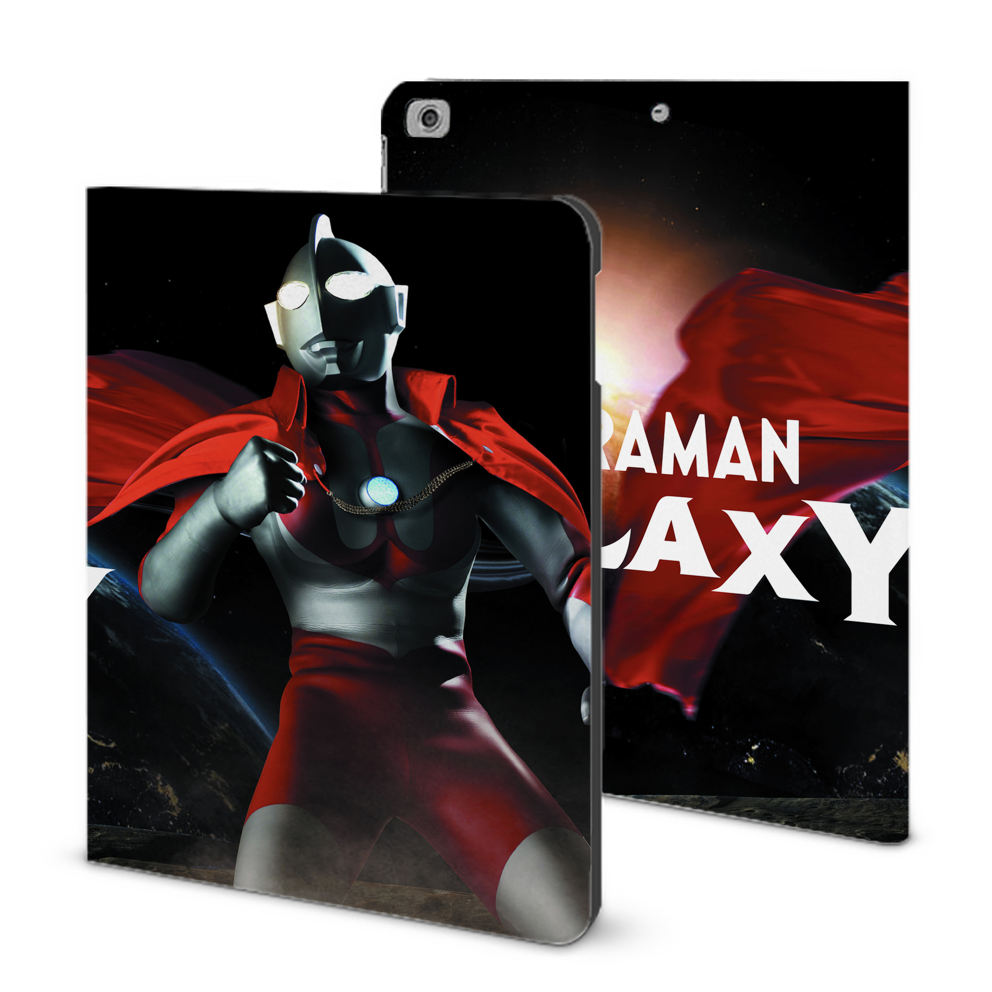 （画像用） ウルトラマン Ultraman IPad ケース ブック型 PUレザー TPU 耐衝撃 軽量 薄型 ペン収納なし 全面保護 IPad 各モデル対応